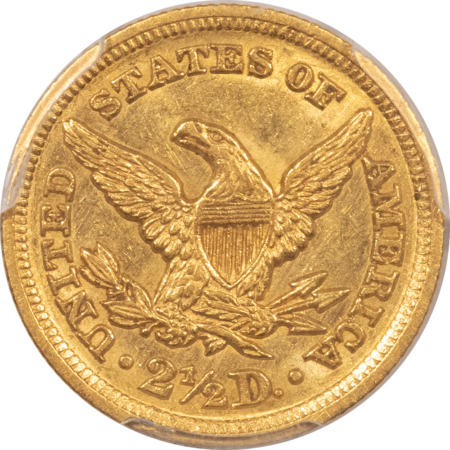 $2.50 1846 $2.50 LIBERTY GOLD QUARTER EAGLE – PCGS AU-58 LOW MINTAGE & VERY SCARCE!