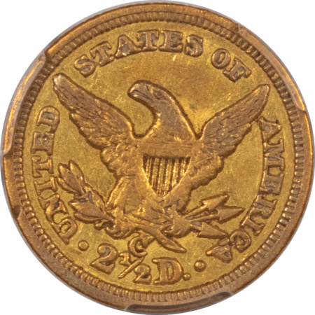 $2.50 1852-C $2.50 LIBERTY GOLD QUARTER EAGLE – PCGS XF-45, RARE DATE! WHOLESOME! PQ!