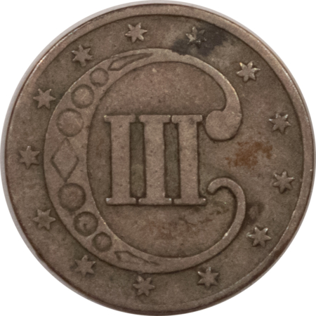 New Store Items 1853 THREE CENT SILVER – PLEASING CIRCULATED EXAMPLE!