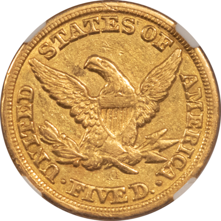 $5 1854-C $5 LIBERTY GOLD HALF EAGLE WEAK C NGC XF-45 BOLD MINTMARK FOR DESIGNATION