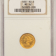 $2.50 1850-O $2.50 LIBERTY GOLD QUARTER EAGLE – NGC AU-55