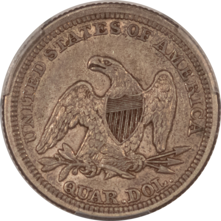 CAC Approved Coins 1860 SEATED LIBERTY QUARTER – PCGS XF-45 CAC & REALLY TOUGH, SUPER ORIGINAL, PQ!