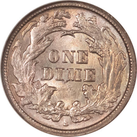 Dimes 1864-S LIBERTY SEATED DIME – NGC MS-63, VERY RARE IN MS!