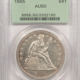 Dollars 1878-CC $1 MORGAN DOLLAR – PCGS MS-64, SNOW WHITE! CARSON CITY!