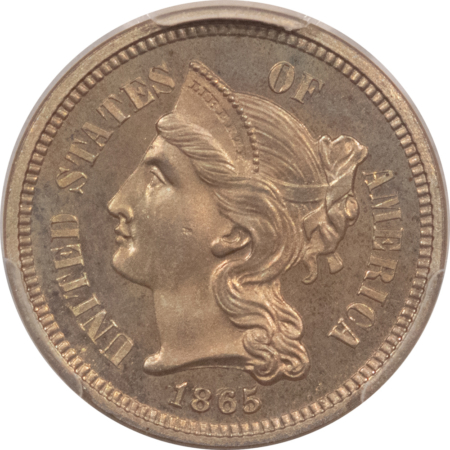 New Certified Coins 1865 PROOF THREE CENT NICKEL – PCGS PR-66, FRESH, ORIGINAL RARE 500 MINTAGE COIN