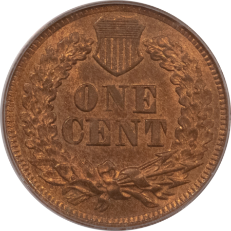 CAC Approved Coins 1866 INDIAN CENT, EAGLE EYE SEAL – PCGS MS-64 RB CAC & EAGLE EYE, LOOKS GEM! PQ!