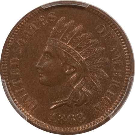 CAC Approved Coins 1868 INDIAN CENT – PCGS MS-64 BN, FRESH! PREMIUM QUALITY & CAC APPROVED!
