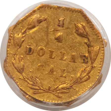 New Certified Coins 1870 25C FRACTIONAL GOLD, BG-759 – PCGS AU-58