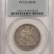 Dollars 1861 $1 SEATED LIBERTY DOLLAR – PCGS AU-58 RARE DATE! PL SURFACES, OBV IS A GEM!