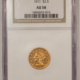 $2.50 1871-S $2.50 LIBERTY GOLD QUARTER EAGLE – PCGS AU-53, BETTER DATE! RARE!