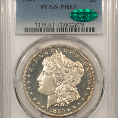 CAC Approved Coins 1880 $1 PROOF MORGAN DOLLAR – PCGS PR-63+ CAC, INCREDIBLE QUALITY & CONTRAST, PQ
