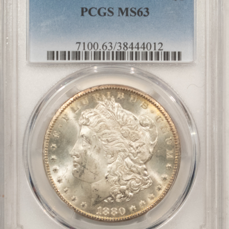 Dollars 1880-CC $1 MORGAN DOLLAR – PCGS MS-63, CARSON CITY!