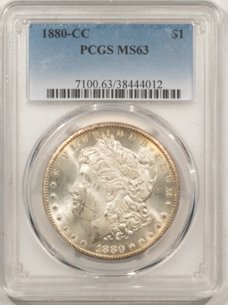 Dollars 1880-CC $1 MORGAN DOLLAR – PCGS MS-63, CARSON CITY!