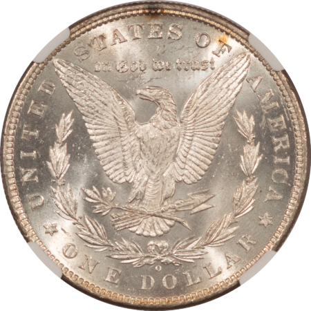 Dollars 1880-O $1 MORGAN DOLLAR – NGC MS-63, BLAST WHITE & CHOICE!