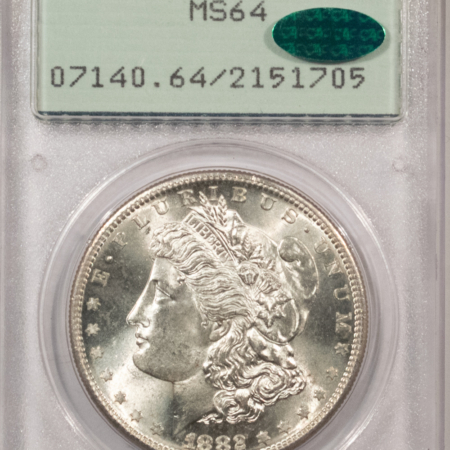 CAC Approved Coins 1882-S $1 MORGAN DOLLAR – PCGS MS-64, RATTLER HOLDER & CAC APPROVED!