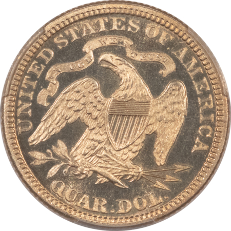 Liberty Seated Quarters 1883 PROOF SEATED LIBERTY QUARTER – PCGS PR-64 CAM, BLACK & WHITE CAMEO! PQ!