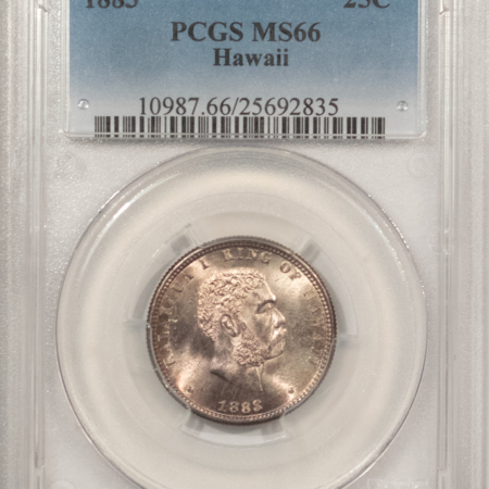 Hawaii/U.S. Territory Coins 1883 HAWAII TERRITORIAL QUARTER TWENTY FIVE CENTS – PCGS MS-66 SUPERB & GORGEOUS