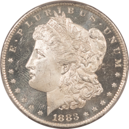 Dollars 1883-O $1 MORGAN DOLLAR – PCGS MS-64 DMPL, BLACK & WHITE, DEEP MIRROR PROOFLIKE