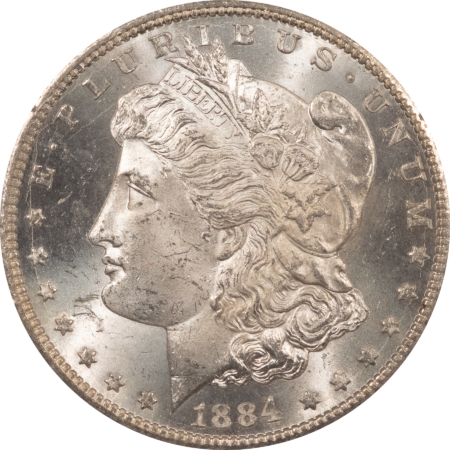 CAC Approved Coins 1884-CC $1 MORGAN DOLLAR – PCGS MS-63 RATTLER HOLDER! CARSON CITY! CAC APPROVED!