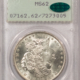 CAC Approved Coins 1887 $1 MORGAN DOLLAR – PCGS MS-63, RATTLER HOLDER! CAC APPROVED!
