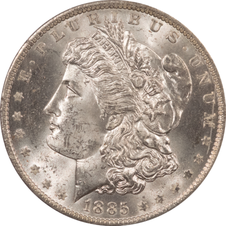 CAC Approved Coins 1885-O $1 MORGAN DOLLAR – PCGS MS-62, RATTLER HOLDER! CAC APPROVED!