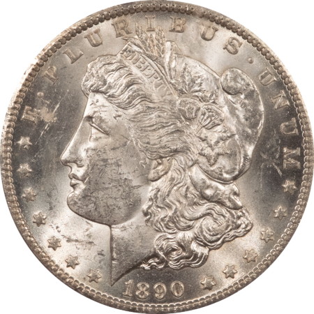 CAC Approved Coins 1890-CC $1 MORGAN DOLLAR – PCGS MS-60 RATTLER HOLDER, CARSON CITY, CAC APPROVED!