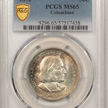 New Certified Coins 1892 COLUMBIAN COMMEMORATIVE HALF DOLLAR PCGS MS-65, PREMIUM QUALITY!