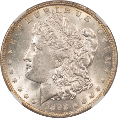 Dollars 1892-O $1 MORGAN DOLLAR – NGC MS-63, 100% WHITE AND CHOICE!