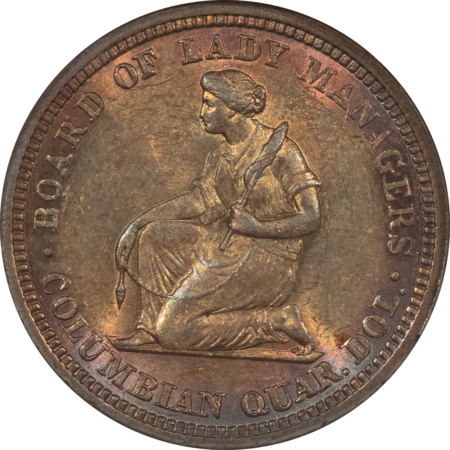 CAC Approved Coins 1893 ISABELLA COMMEMORATIVE QUARTER NGC MS-62, FATTIE, GORGEOUS COLOR, PQ & CAC!