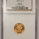 $2.50 1896 $2.50 LIBERTY GOLD QUARTER EAGLE – NGC MS-64, FLASHY & TOUGH!