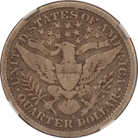 Barber Quarters 1896-S BARBER QUARTER – NGC VG-8, SUPER ORIGINAL, KEY-DATE!