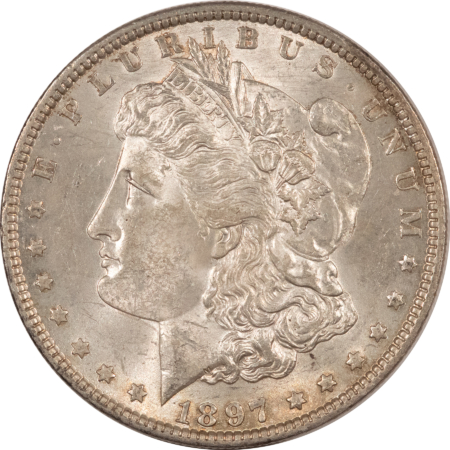 Dollars 1897 $1 MORGAN DOLLAR – FRESH HIGH GRADE NEARLY UNCIRCULATED, LOOKS CHOICE!