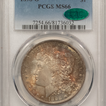 CAC Approved Coins 1898-O $1 MORGAN DOLLAR – PCGS MS-66, SUPER FRESH, ORIGINAL, CAC APPROVED!