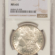 Dollars 1892-O $1 MORGAN DOLLAR – NGC MS-63, 100% WHITE AND CHOICE!