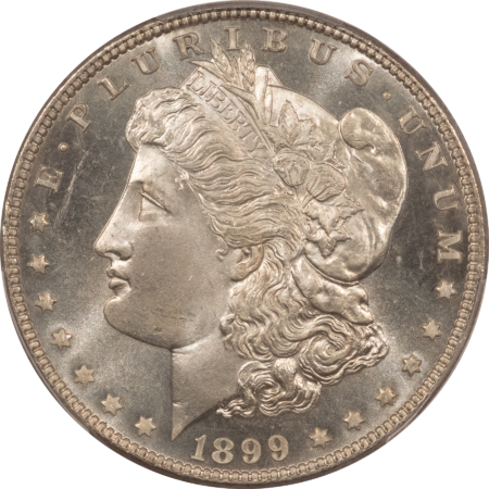 Dollars 1899 $1 MORGAN DOLLAR – PCGS MS-66 PL, PROOFLIKE & RARE AS SUCH, FRESH & FLASHY