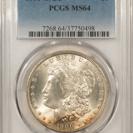 Dollars 1900-O/CC MORGAN DOLLAR, PCGS MS-64, ORIGINAL W/ GREAT LUSTER & PQ-LOOKS GEM!