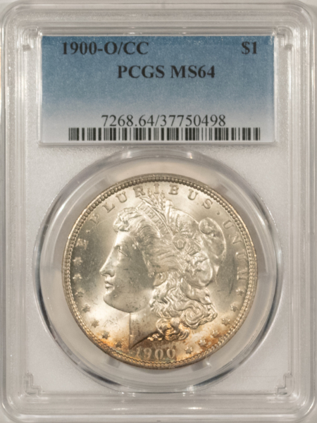 Dollars 1900-O/CC MORGAN DOLLAR, PCGS MS-64, ORIGINAL W/ GREAT LUSTER & PQ-LOOKS GEM!