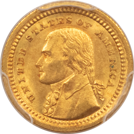 Early Commems 1903 $1 LA PURCHASE, JEFFERSON COMMEMORATIVE GOLD – PCGS MS-64