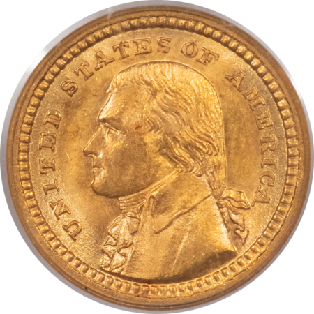 CAC Approved Coins 1903 $1 JEFFERSON GOLD COMMEMORATIVE – PCGS MS-64, OLDER HOLDER, PQ & CAC!