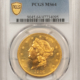 $20 1854 $20 LIBERTY GOLD DOUBLE EAGLE, SMALL DATE – CACG XF-45, CAC APPROVED!