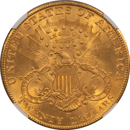 $20 1906-D $20 LIBERTY GOLD DOUBLE EAGLE NGC MS-64 CAC PQ, FRESH, FLASHY! 1ST DENVER