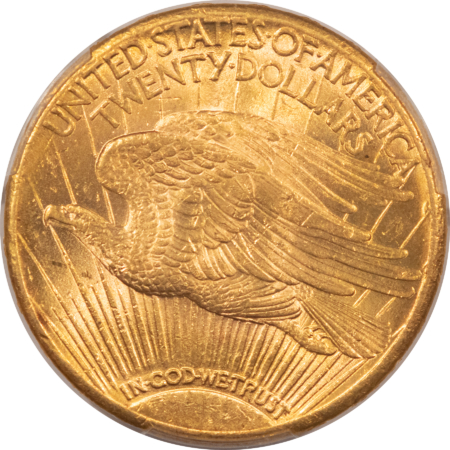 $20 1908-S $20 ST GAUDENS GOLD DOUBLE EAGLE – PCGS MS-62, CLASSIC RARITY!