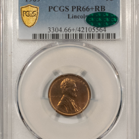 CAC Approved Coins 1909 MATTE PROOF LINCOLN CENT – PCGS PR-66+ RB, CAC SUPERB GEM, POP 10/8 FINER!