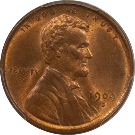Lincoln Cents (Wheat) 1909-S/S LINCOLN CENT, S/HORIZONTAL S – PCGS MS-64 RB