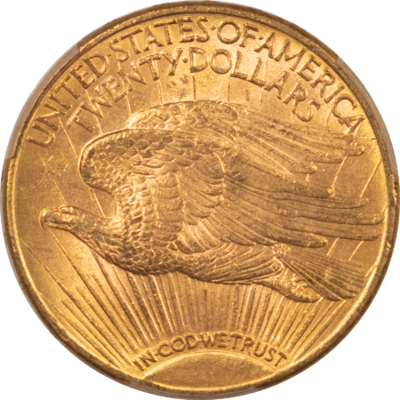 $20 1910-D $20 ST GAUDENS GOLD DOUBLE EAGLE – PCGS MS-64, FRESH & CAC APPROVED!
