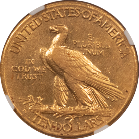 $10 1911-D $10 INDIAN GOLD EAGLE, NGC AU DETAILS OBV SCRATCHED, CLEANED, DECENT LOOK