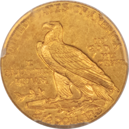 $2.50 1914 $2.50 INDIAN GOLD QUARTER EAGLE – PCGS MS-62, SEMI-KEY DATE, TOUGH!