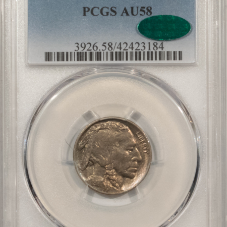 Buffalo Nickels 1914-S BUFFALO NICKEL – PCGS AU-58, CAC APPROVED!