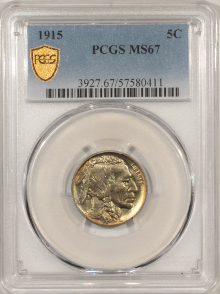 Buffalo Nickels 1915 BUFFALO NICKEL – PCGS MS-67, SUPERB & GORGEOUS!