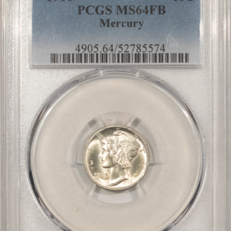 Dimes 1916 MERCURY DIME – PCGS MS-64 FB, FRESH & FLASHY